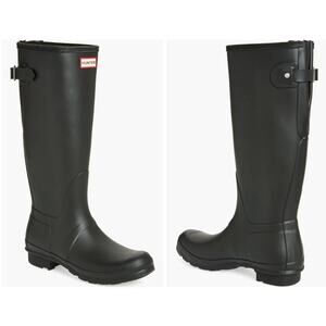 Hunter Women's Original Tall Rubber Black Rain Boot 5